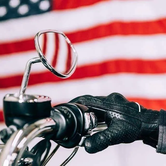 Perforated Motorcycle Leather Gloves