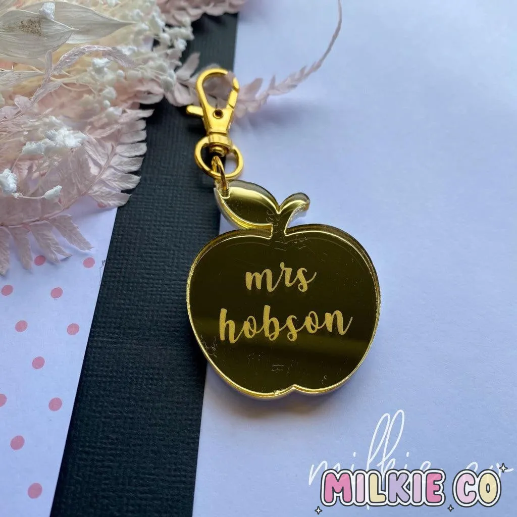 Personalised Apple Keychain