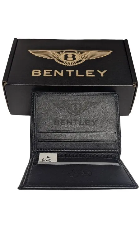 Premium Nappa Genuine Leather, Bentley Bi Fold Wallet Swolit RFID Blocker Gift Boxed