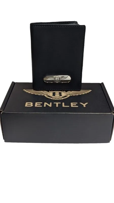 Premium Nappa Genuine Leather, Bentley Bi Fold Wallet Swolit RFID Blocker Gift Boxed