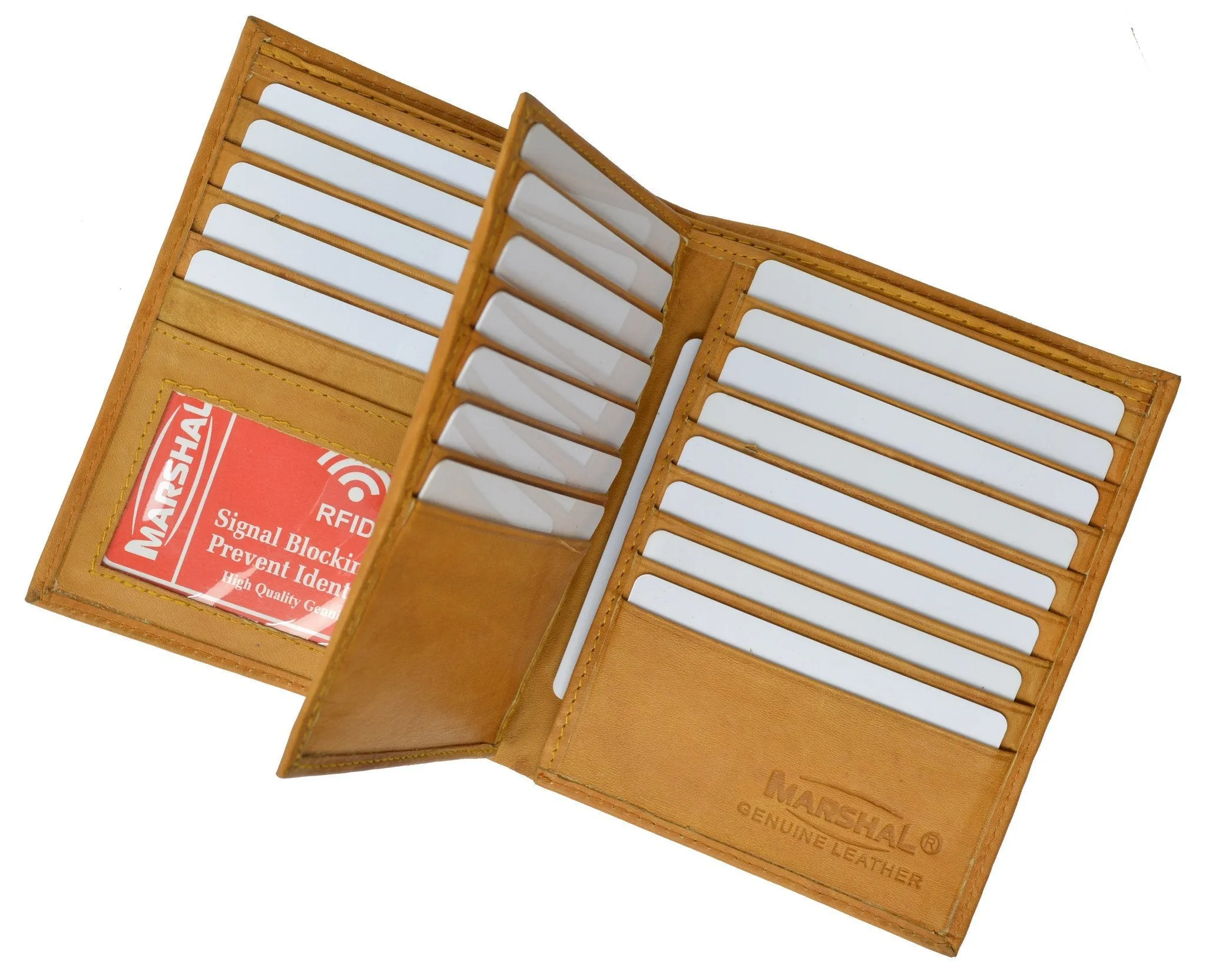 RFID Blocking Bifold Hipster Multi Credit Card ID Holder Wallet Premium Leather RFID 5502 (C)