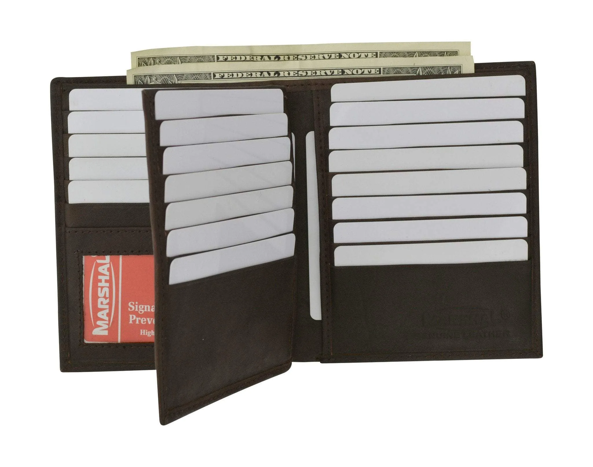RFID Blocking Bifold Hipster Multi Credit Card ID Holder Wallet Premium Leather RFID 5502 (C)