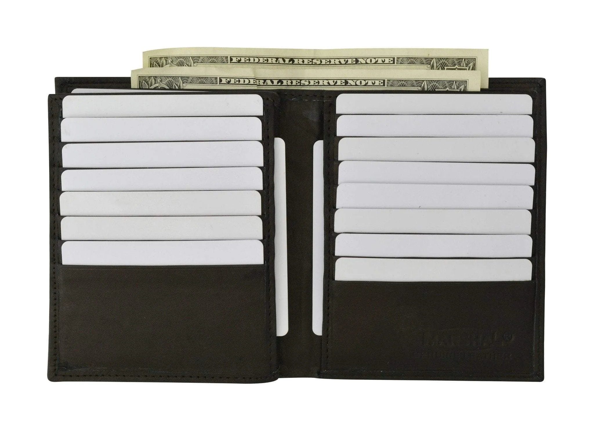 RFID Blocking Bifold Hipster Multi Credit Card ID Holder Wallet Premium Leather RFID 5502 (C)