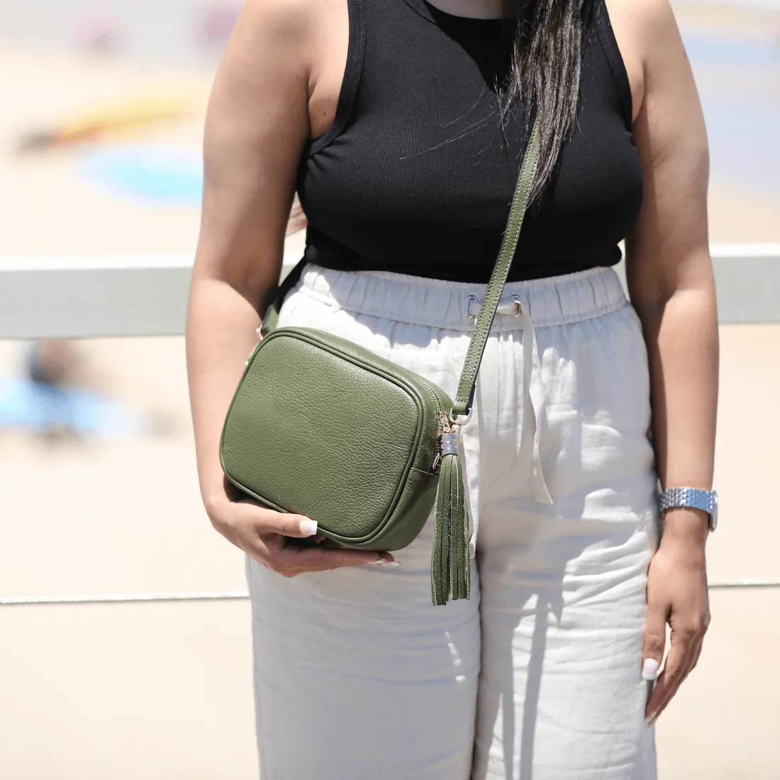 Silvia leather crossbody bag