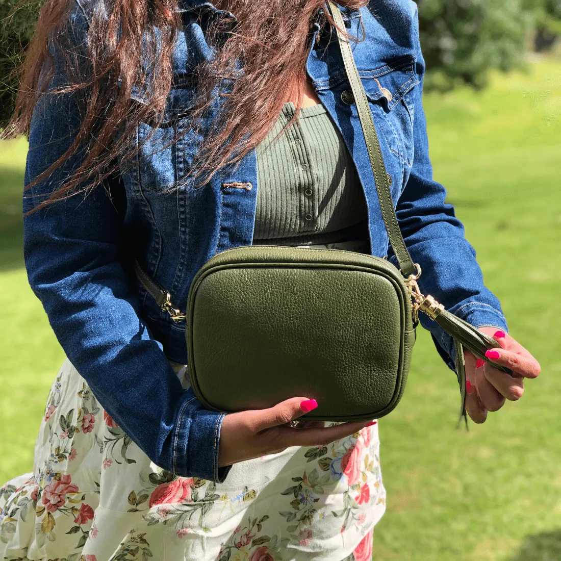 Silvia leather crossbody bag
