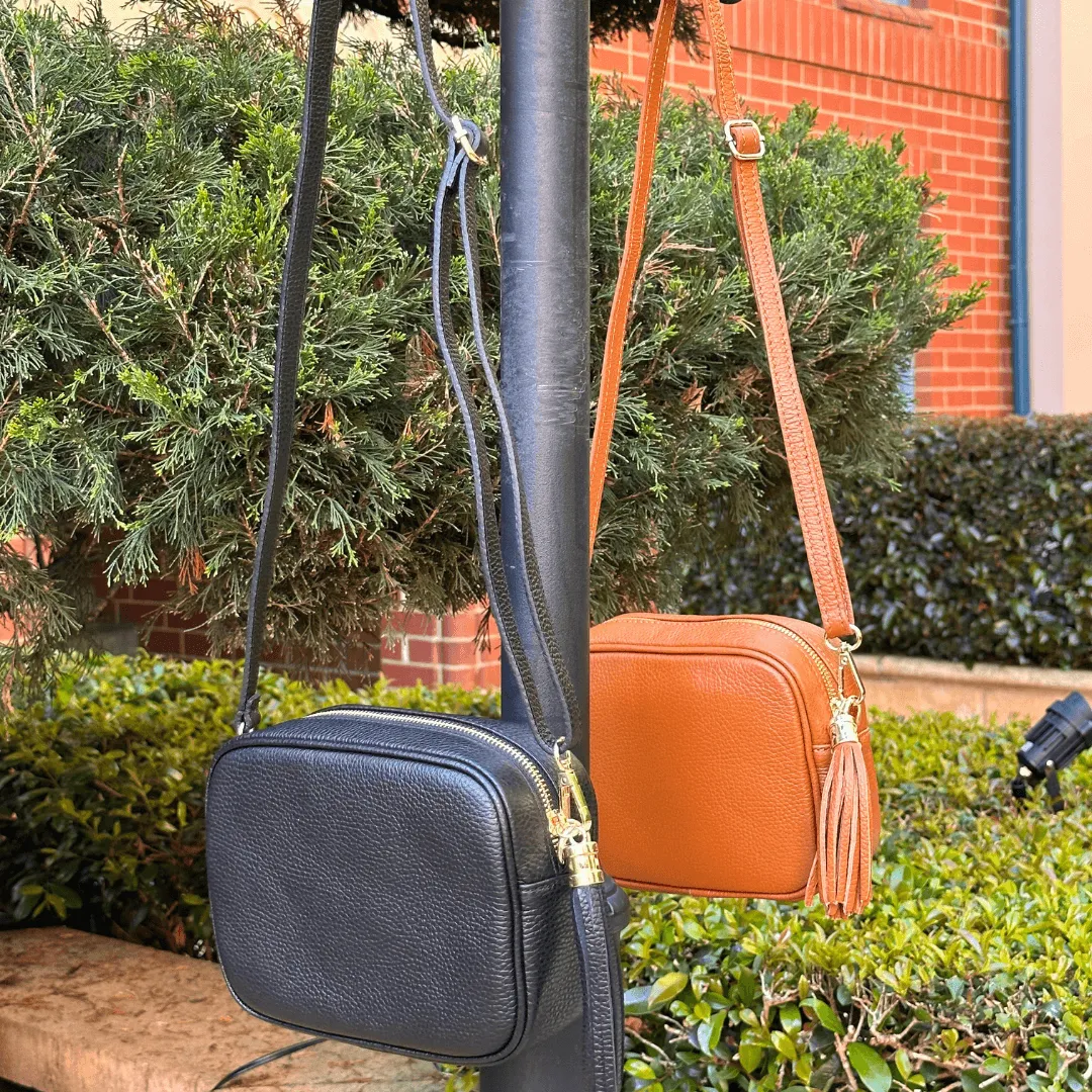 Silvia leather crossbody bag