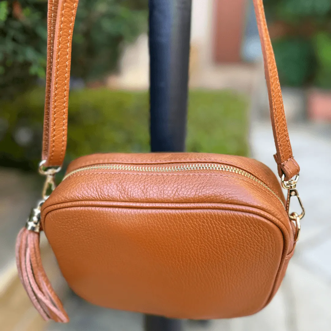Silvia leather crossbody bag