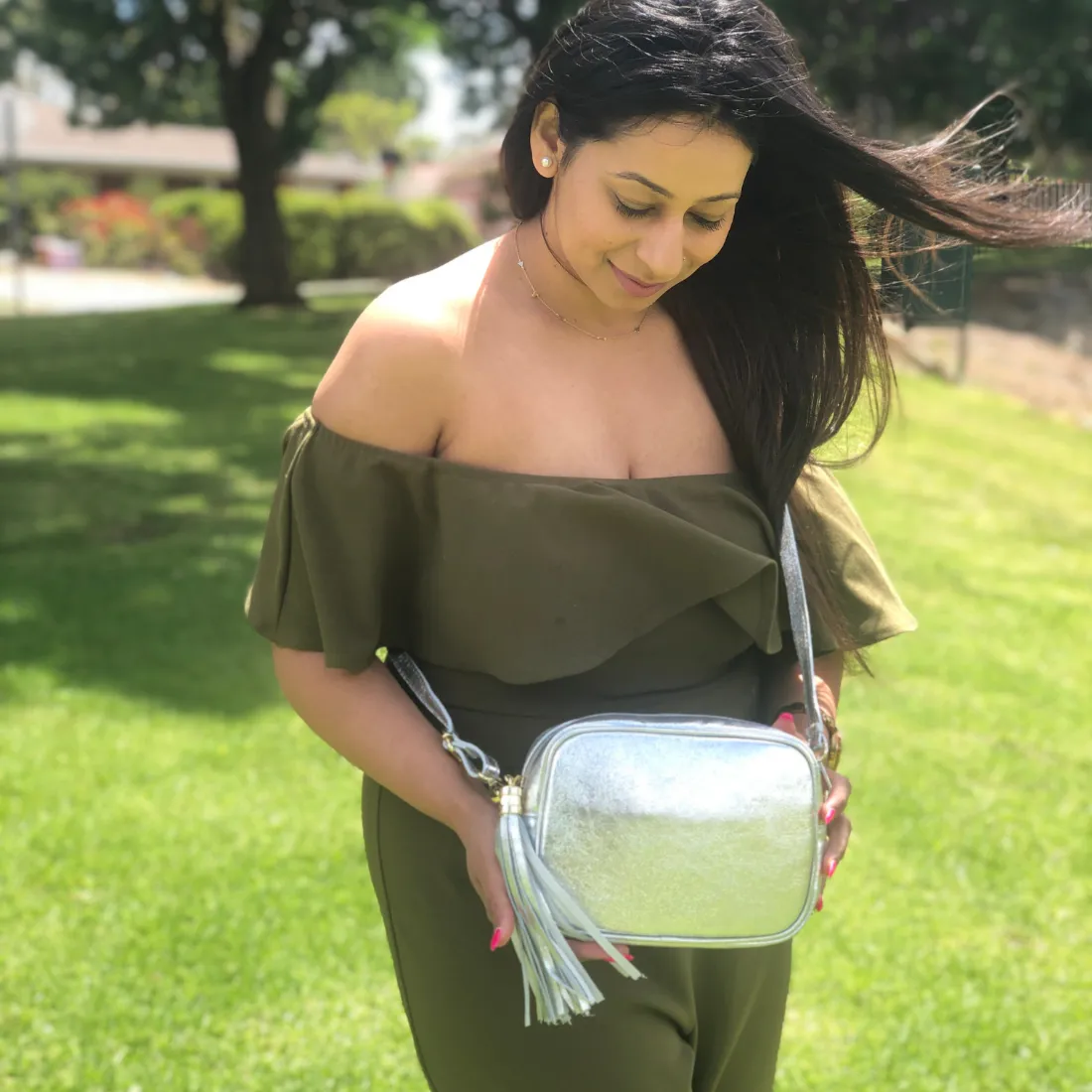 Silvia leather crossbody bag