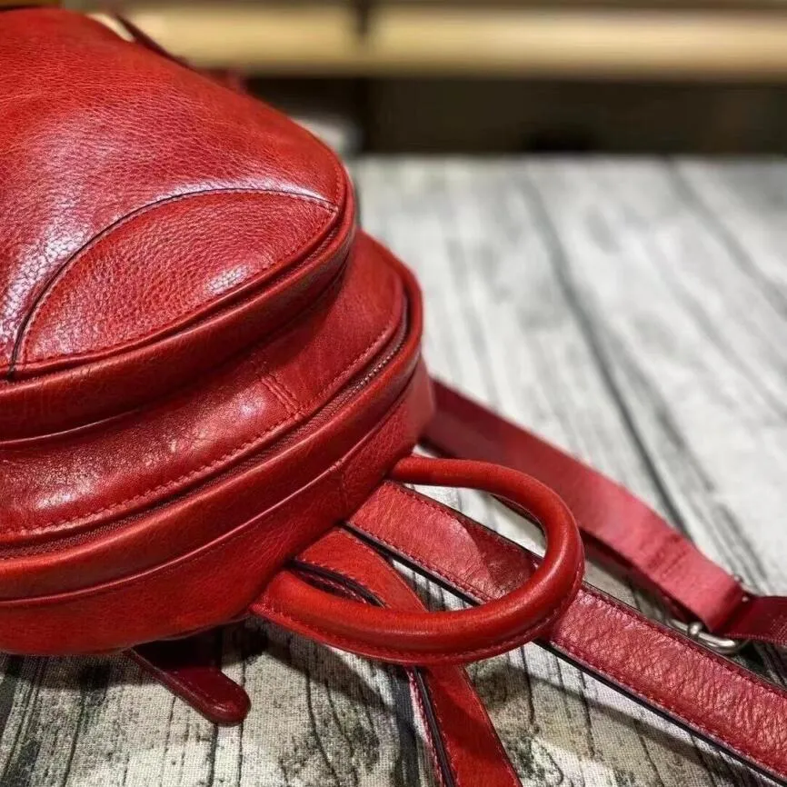 Small Ladies Leather Backpack Purse Rucksack Bag For Women