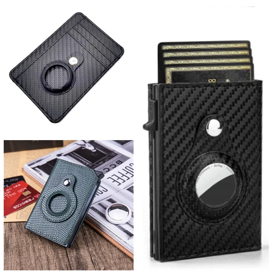 Smart Credit Cart Wallets w/ RFID-Blocking Technology &  AirTag Case