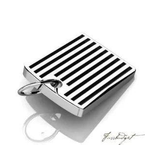 Sterling Silver Rectangle Enamel Keyring