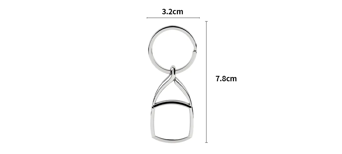 Swirl top Metal Keyring