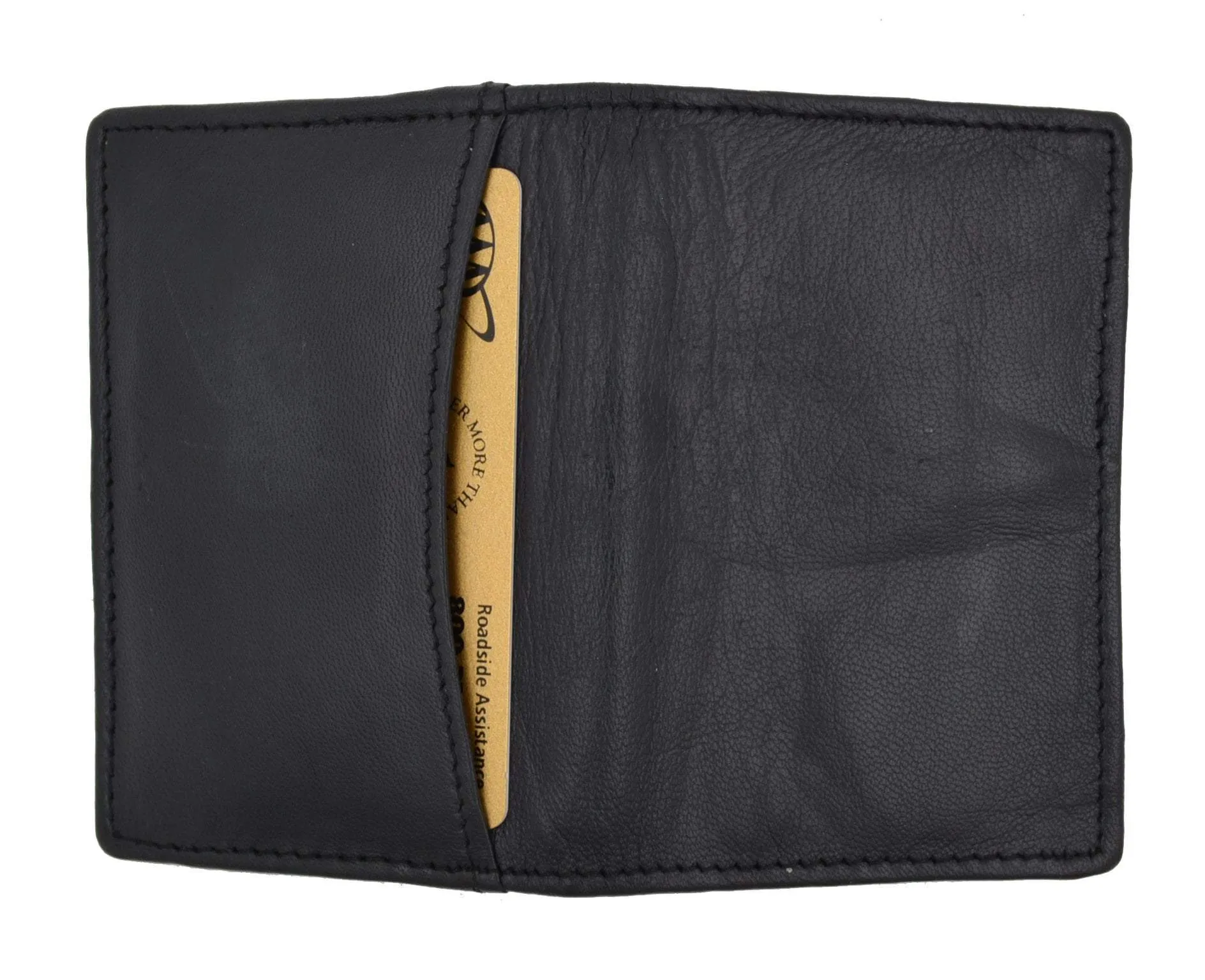 Swiss Marshal RFID Blocking Soft Genuine Leather Expandable Credit Card Outside ID Business Card Holder Wallet SW-RFID-P70