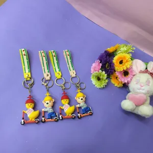 Teddy And Duck Theme  Keychain
