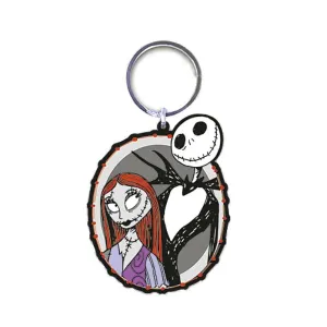 The Nightmare Before Christmas (Jack & Sally) Rubber Keychain