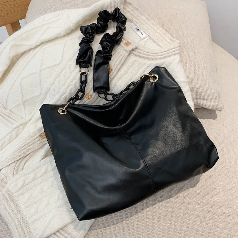 Tote Bag Underarm Shoulder Bag Female Designer Handbag Backpack Women Chain Fashion 2021 Soft PU Leather All-match High Capacity
