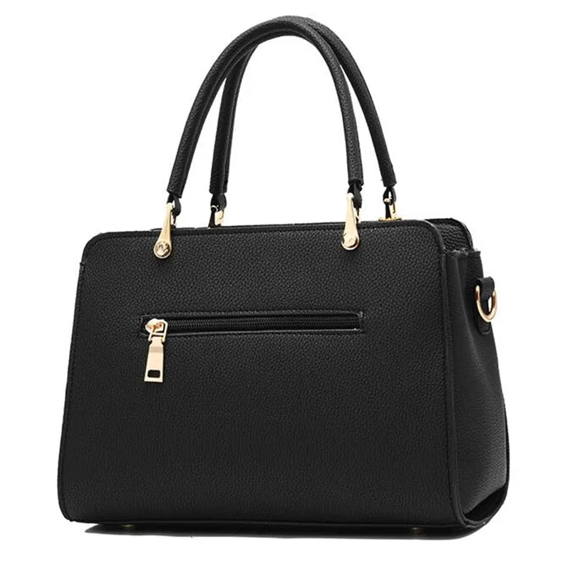 Trendy Patchwork Color Shoulder Bag for Women Middle Totes Purse Office Lady Crossbody Bags handing tassel ornament Handbags