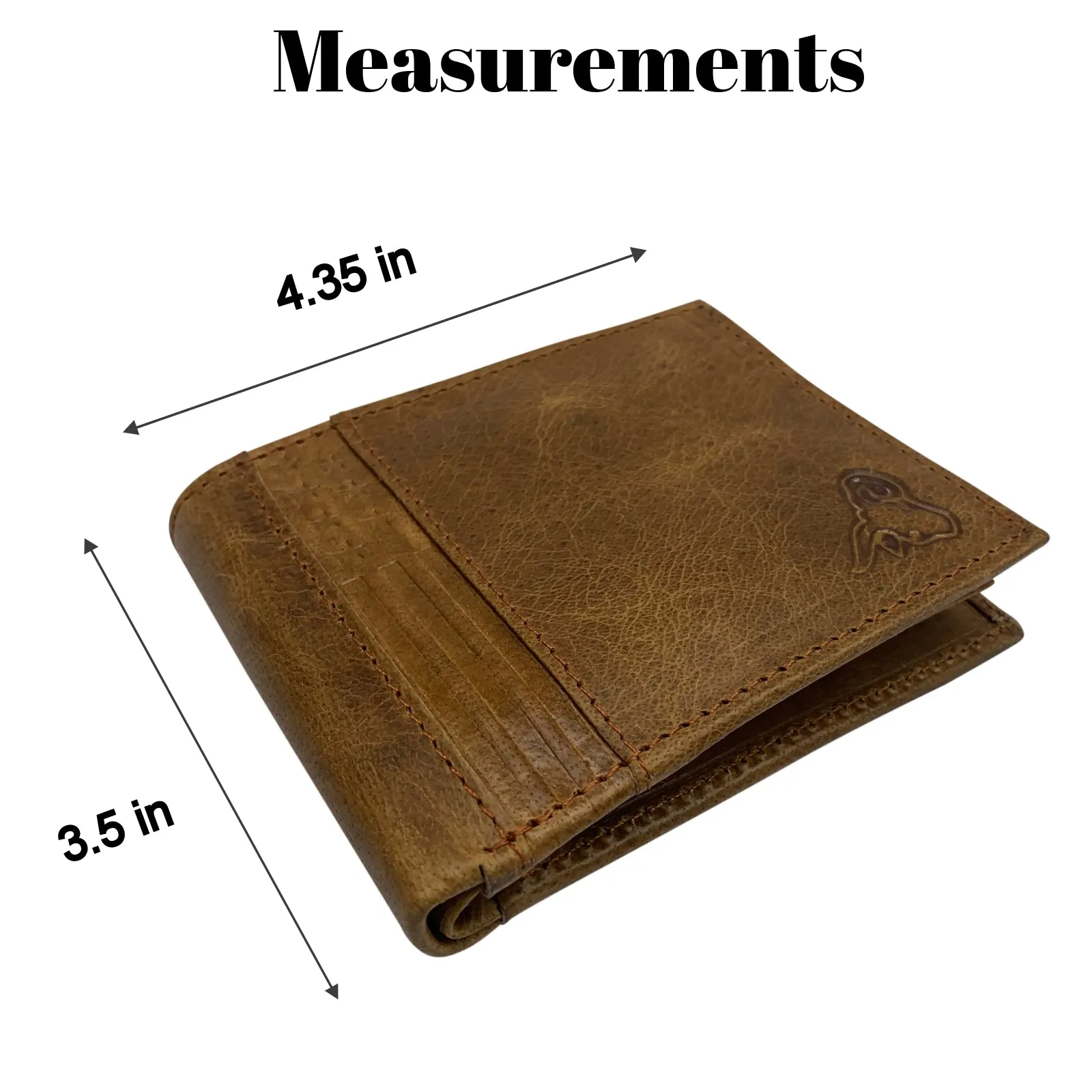 USA RFID Men's Bifold Wallets for Men Genuine Leather 2 ID Windows Billfold Wallet US Design