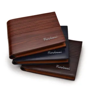 Vintage Men Leather Brand Luxury Wallet Short Slim Male Purses Money Clip Credit Card