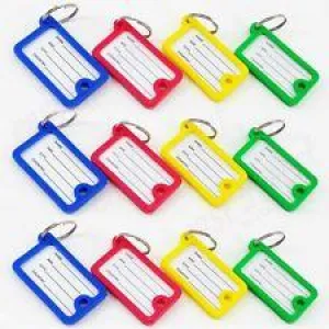 Writeable Name And Address Key Tags -12 Pcs Pack