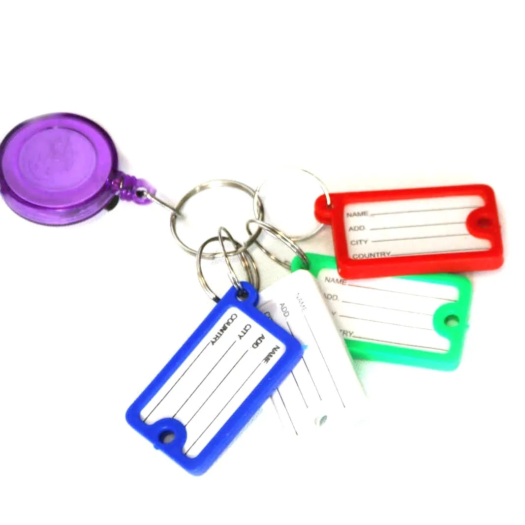 Writeable Name And Address Key Tags -12 Pcs Pack
